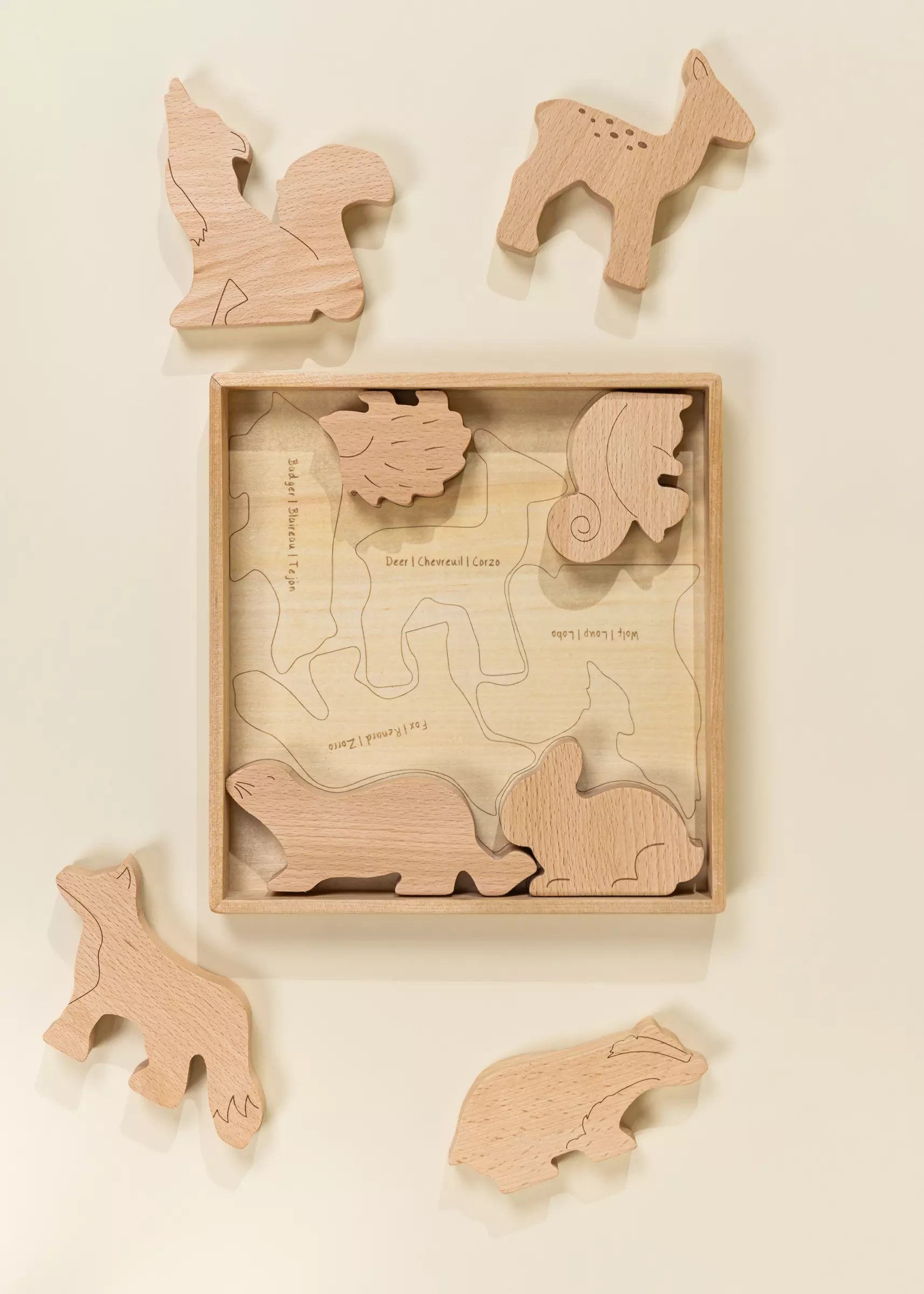Image of Wooden Balance Puzzle - Forest - 8 pieces
