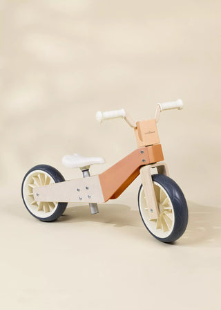 Evolutive Wooden Balance Bike - 3 in 1 – Grapefruit