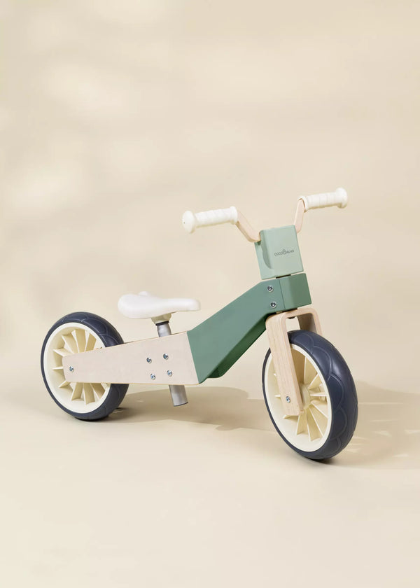 Vélo d’équilibre évolutif en bois - 3 en 1 - Seafoam