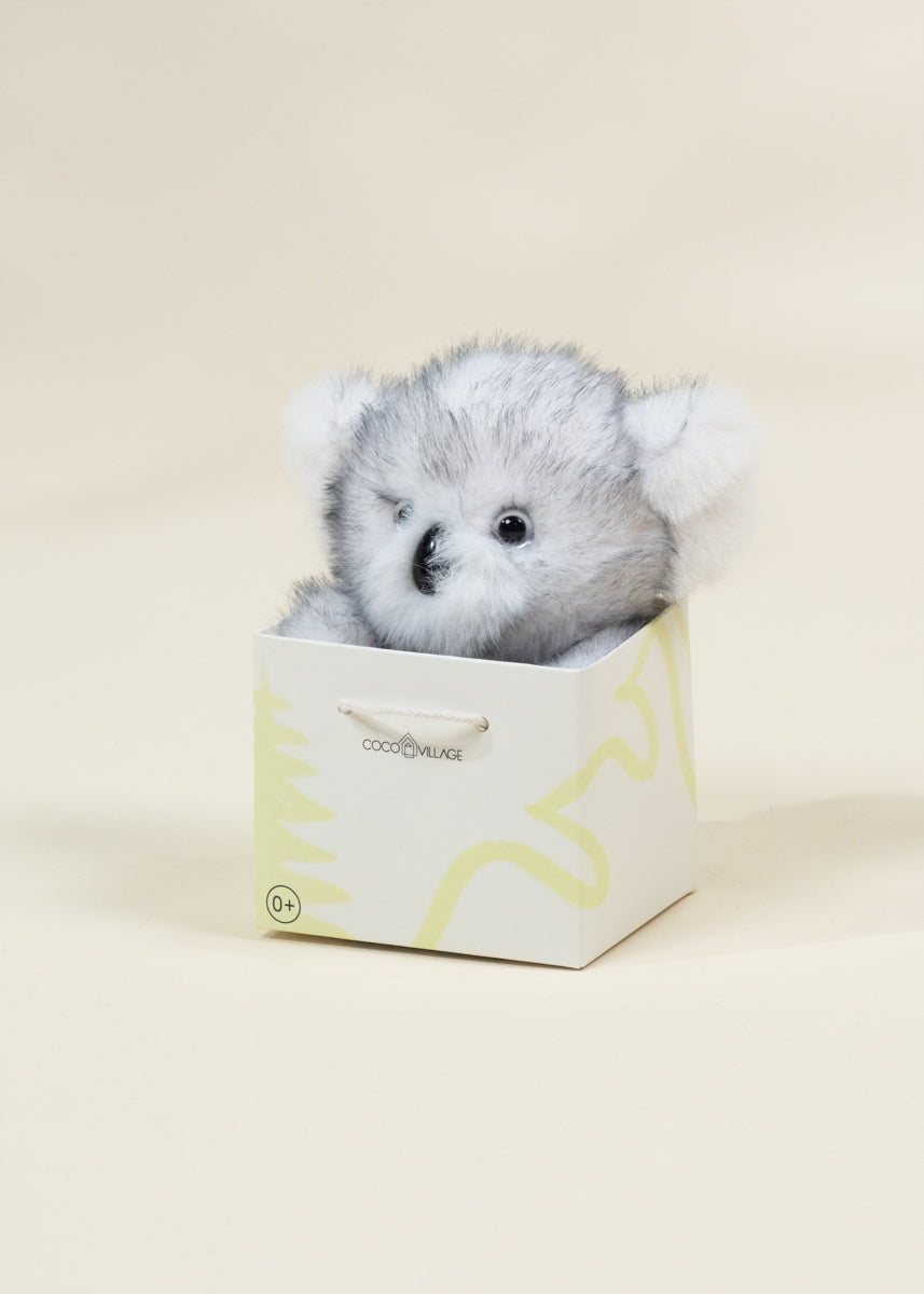 Mini Peluche Cadeau - Lapin Gris