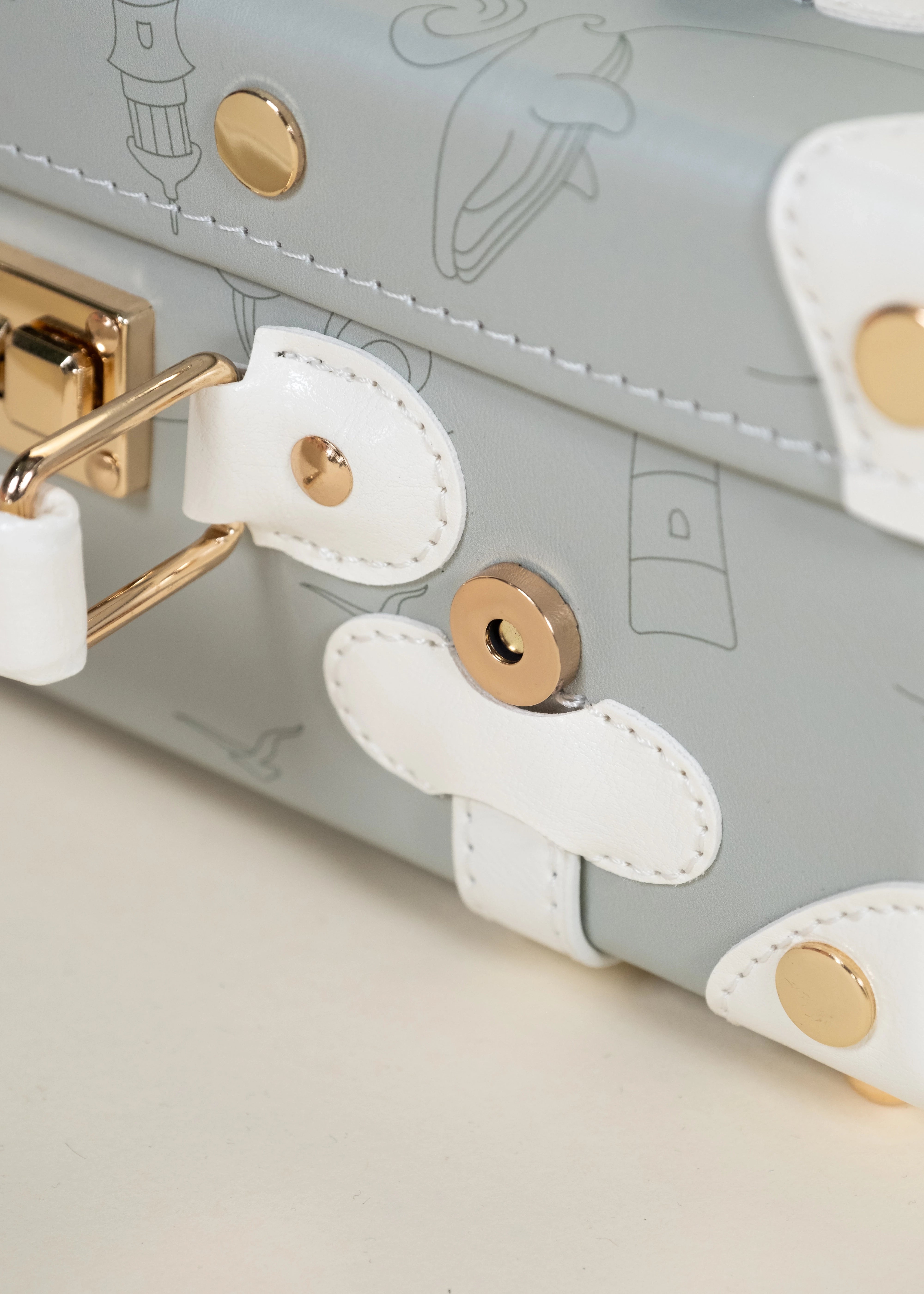 Image of Valise de jeu en cuir vegan - Océan