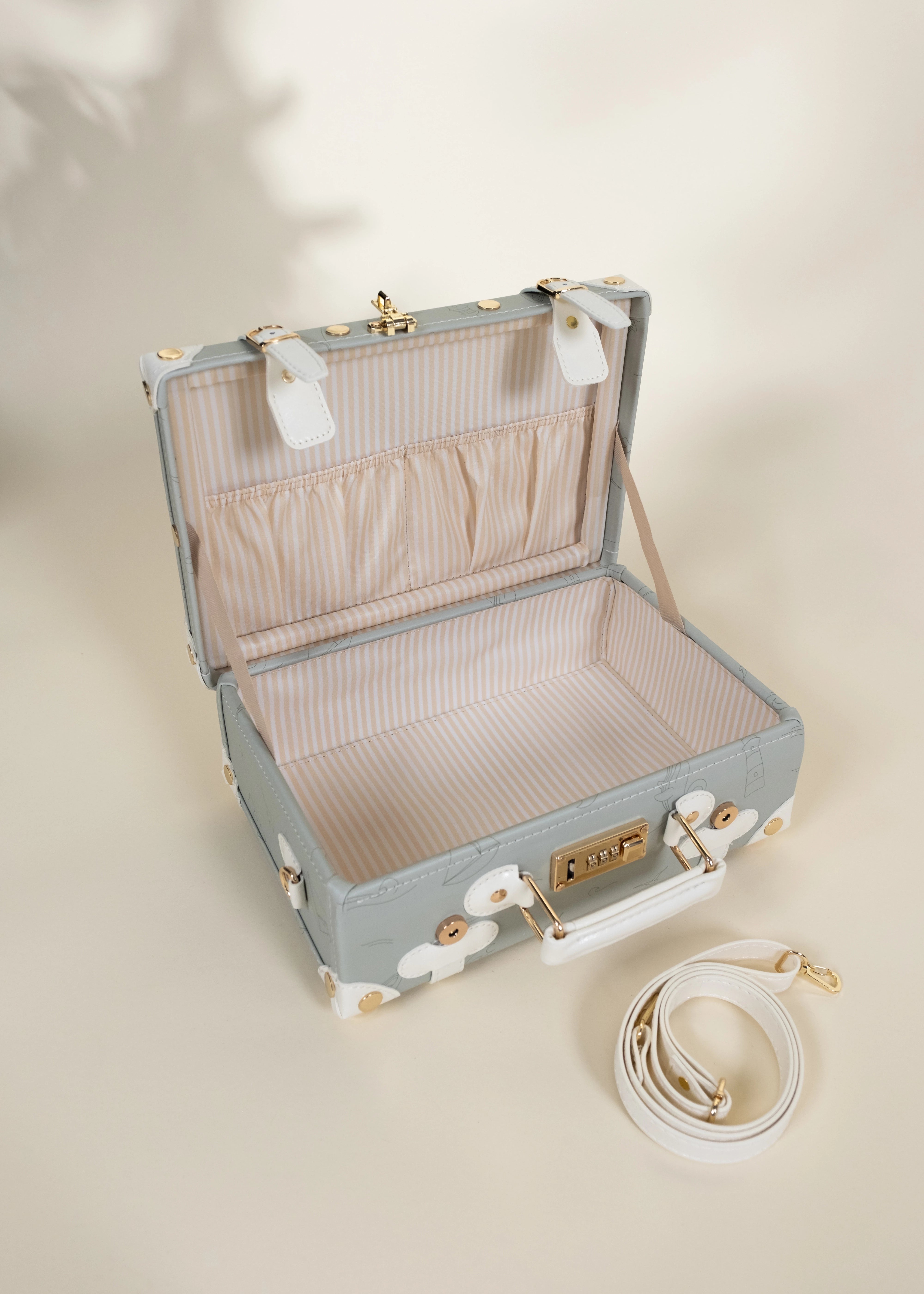 Image of Valise de cabine en cuir végétalien - Océan