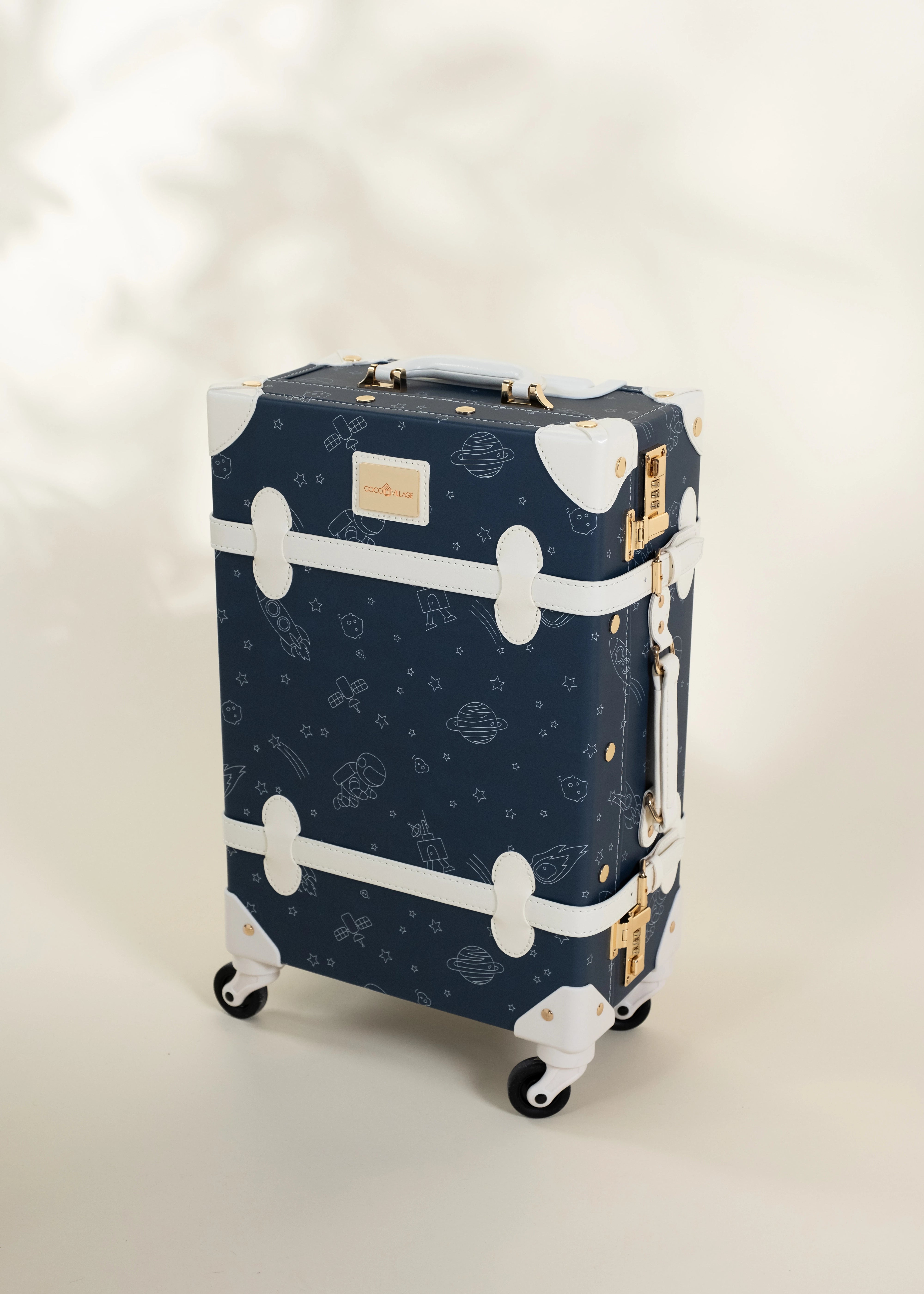 Image of Vegan Leather Carry-On Suitcase - Space