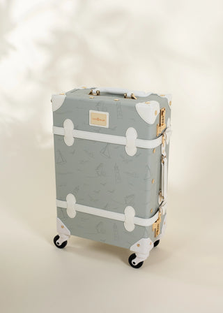 Valise de cabine en cuir végétalien - Océan