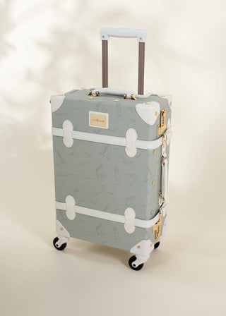 Valise de cabine en cuir végétalien - Océan