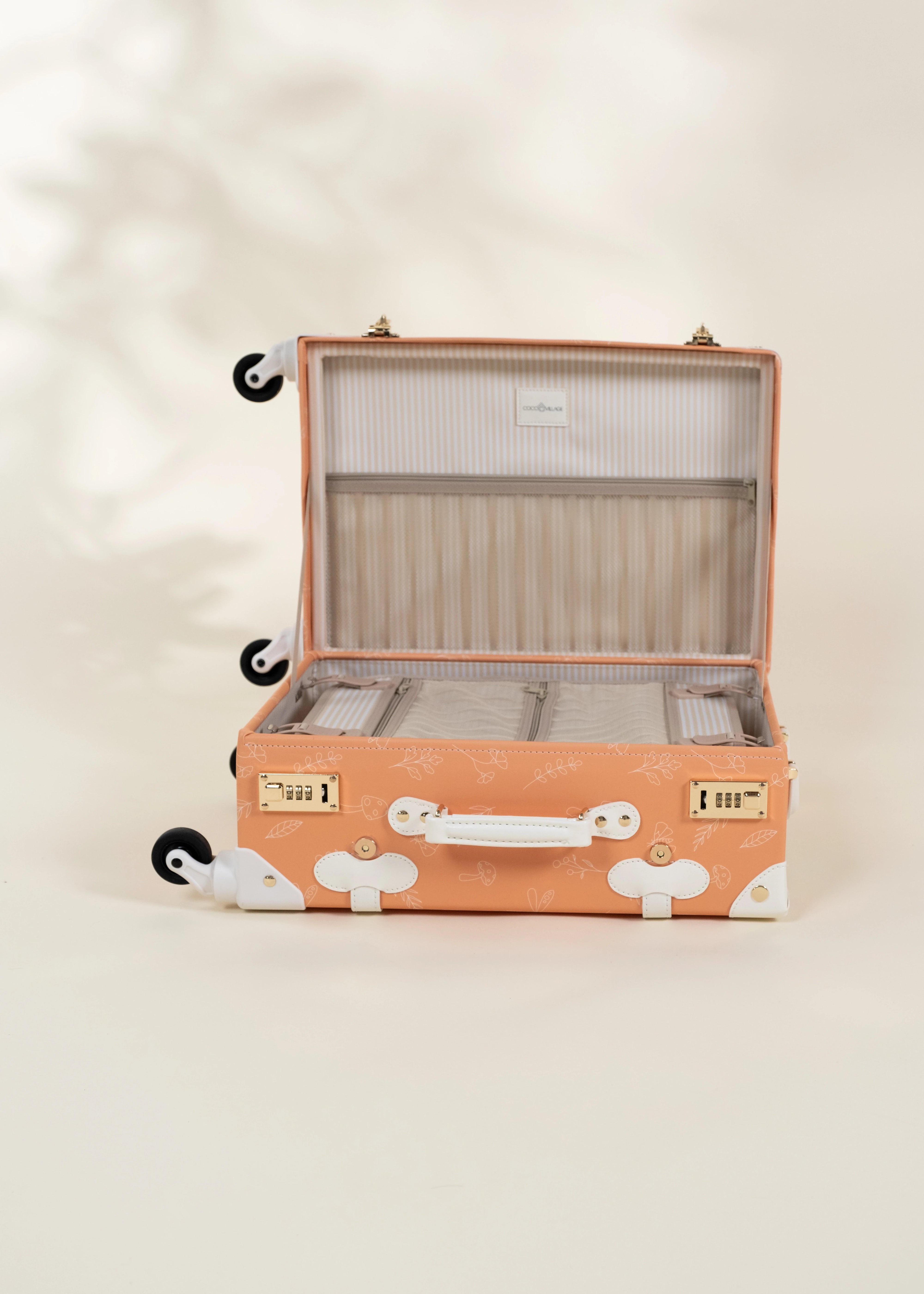 Image of Vegan Leather Carry-On Suitcase - Nature