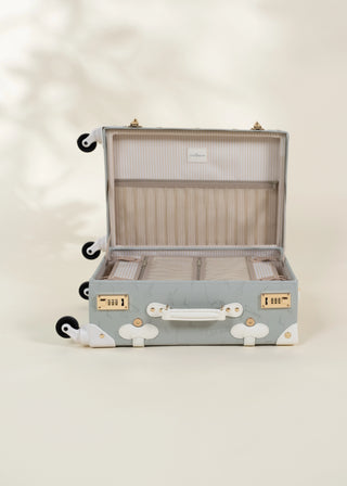 Valise de cabine en cuir végétalien - Océan