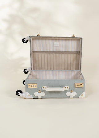 Valise de cabine en cuir végétalien - Océan