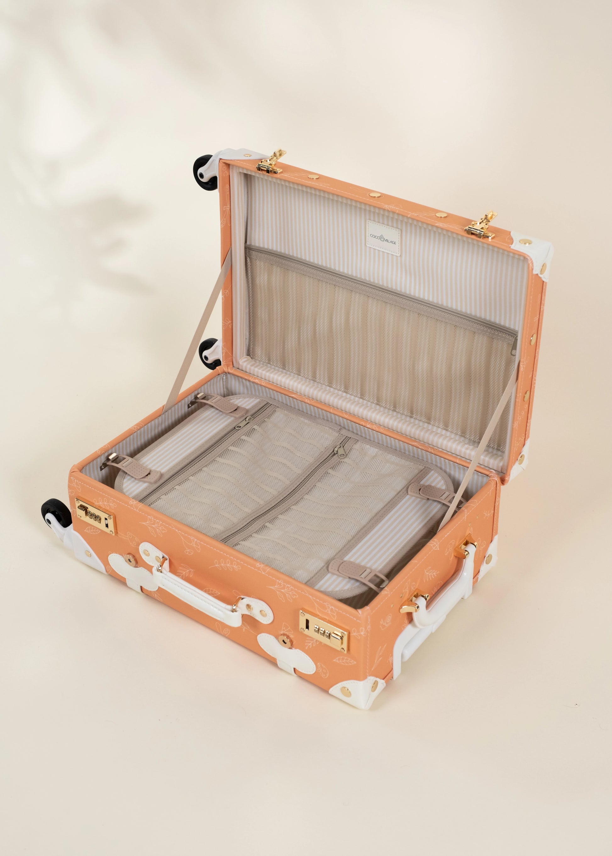 Vegan Leather Carry-On Suitcase - Nature – Coco Village Vegan Leather Carry-On Suitcase - Nature – Coco Village