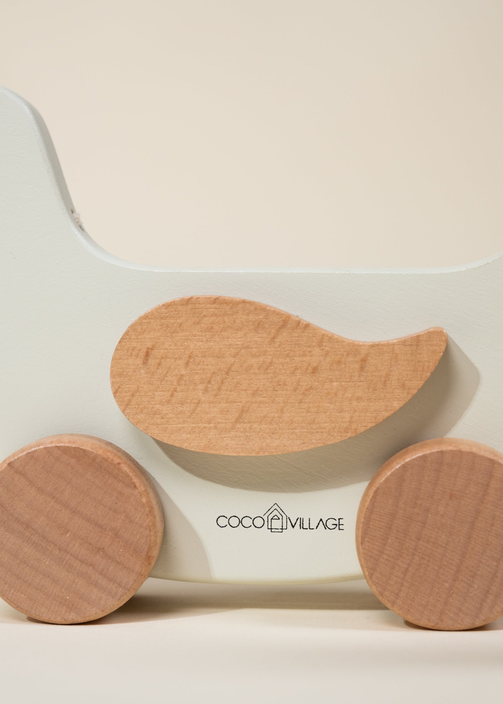 Famille de canards à promener en bois