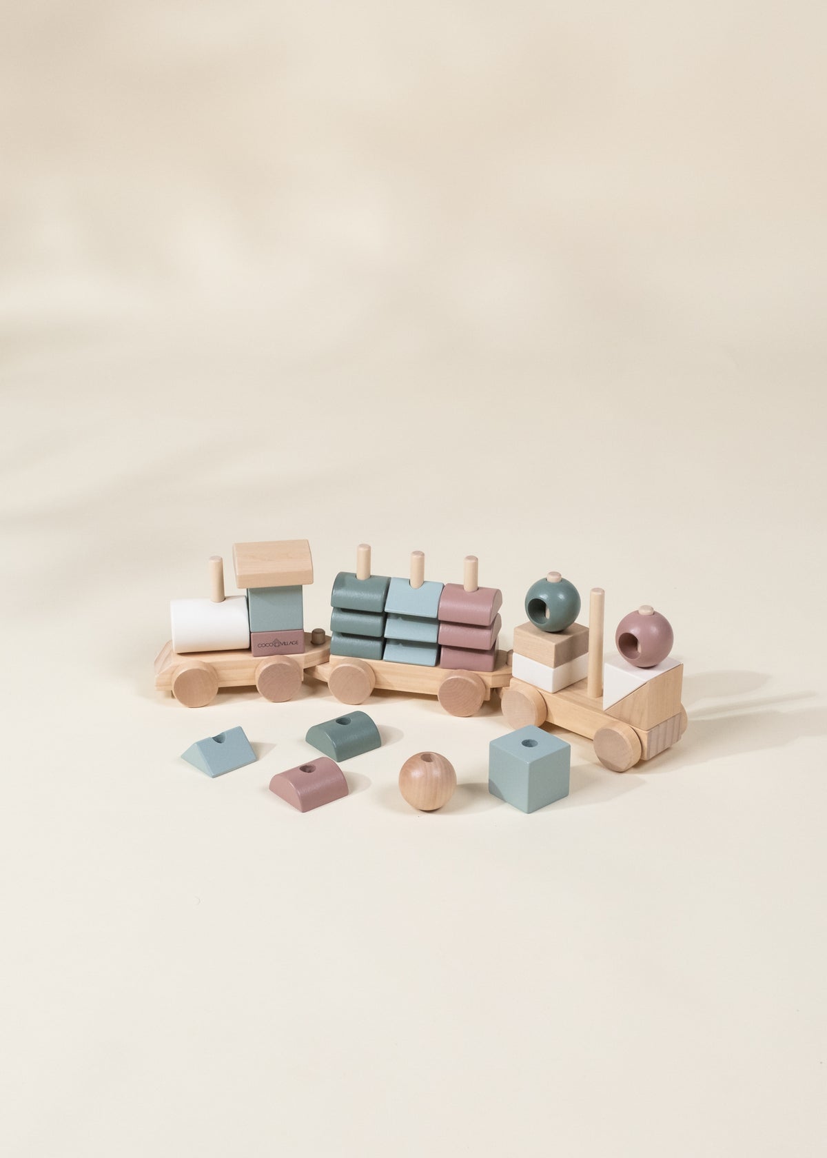 Stubby Train Oversized Wooden Stacking Train – Coco Village