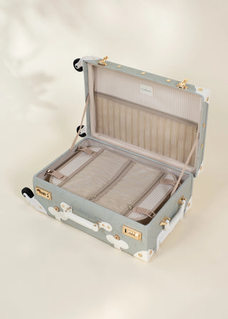 Valise de cabine en cuir végétalien - Océan
