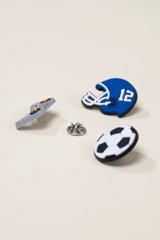 Set of 12 Sports & Activities Charms Pin