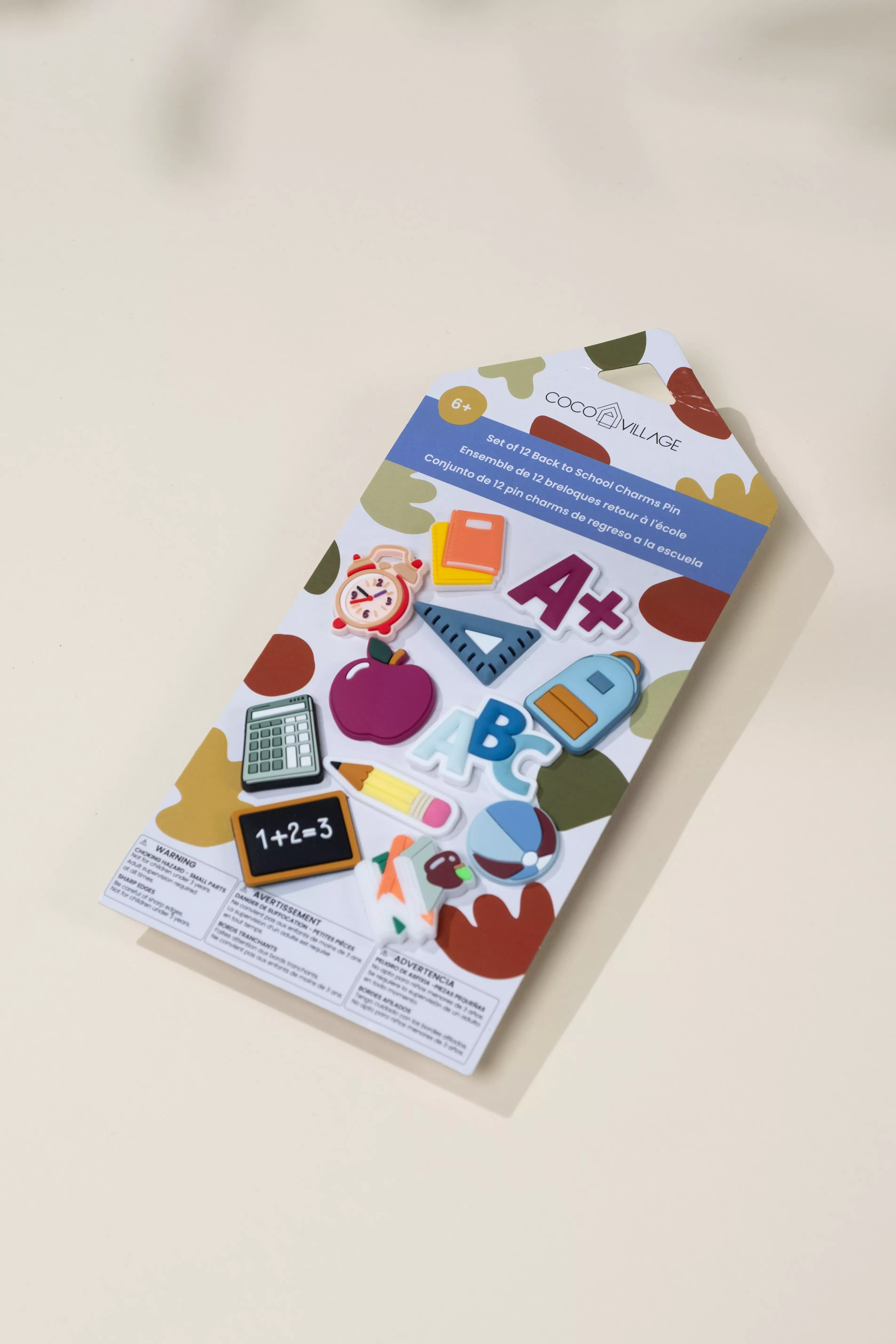 Image of Set of 12 Back to School Charms Pin