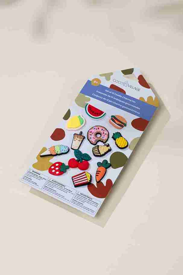 Image of Set of 12 Foodie Charms Pin