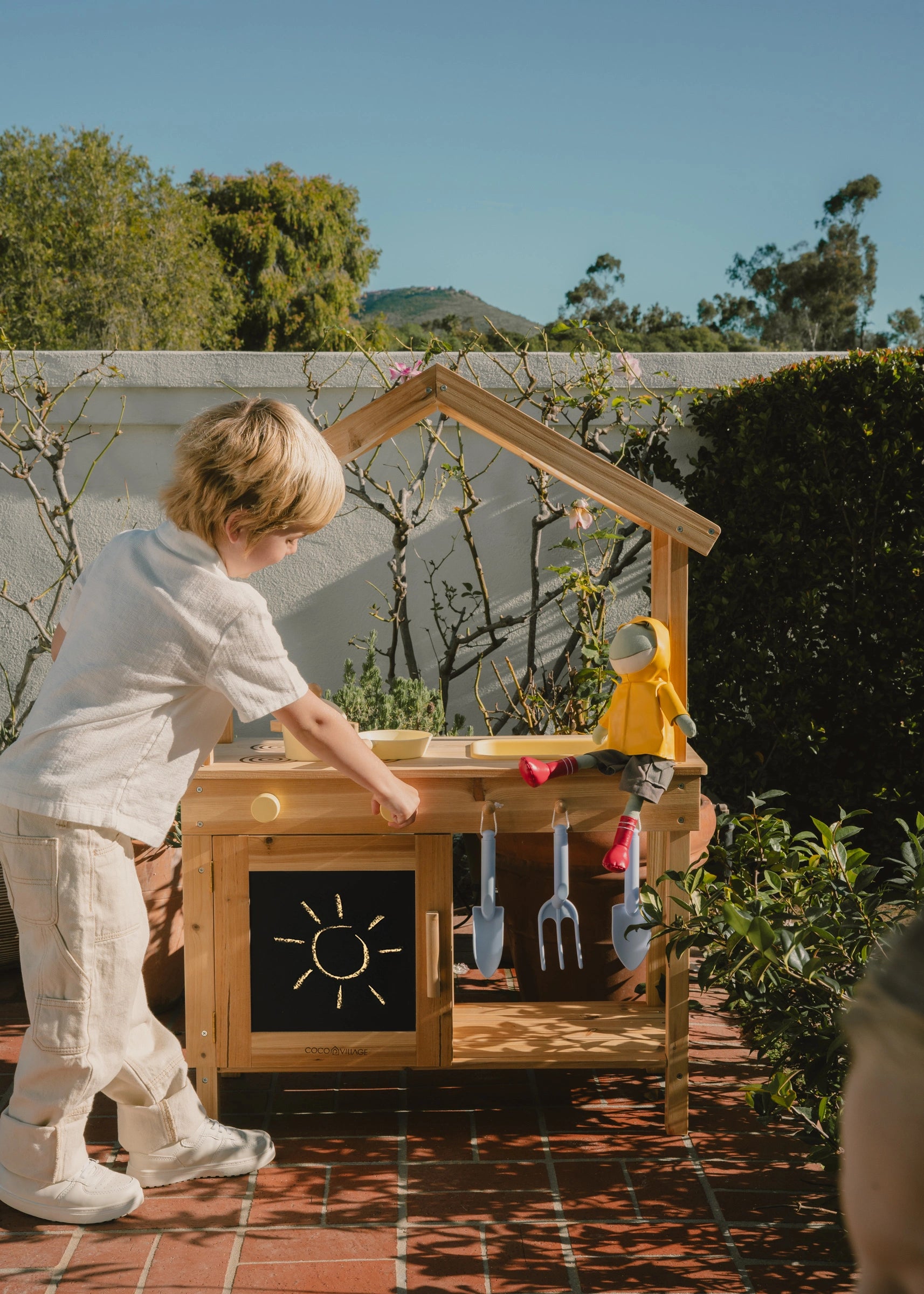 Image of Wooden Outdoor Play Kitchen