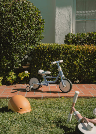 4-in-1 Tricycle with Push Handle & Training Wheels - Grapefruit