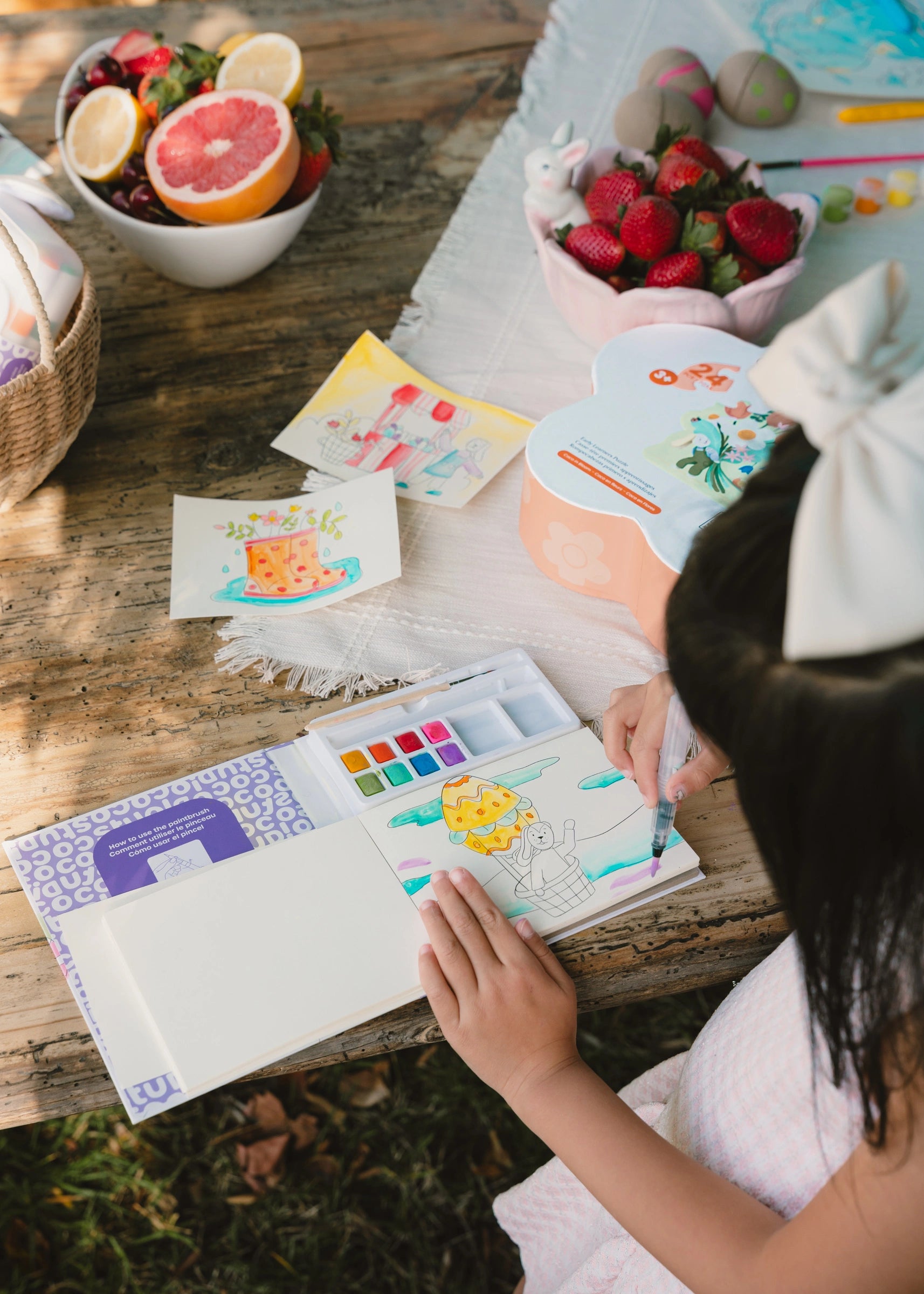 Watercolor Garden Party Painting Book - 30 pages