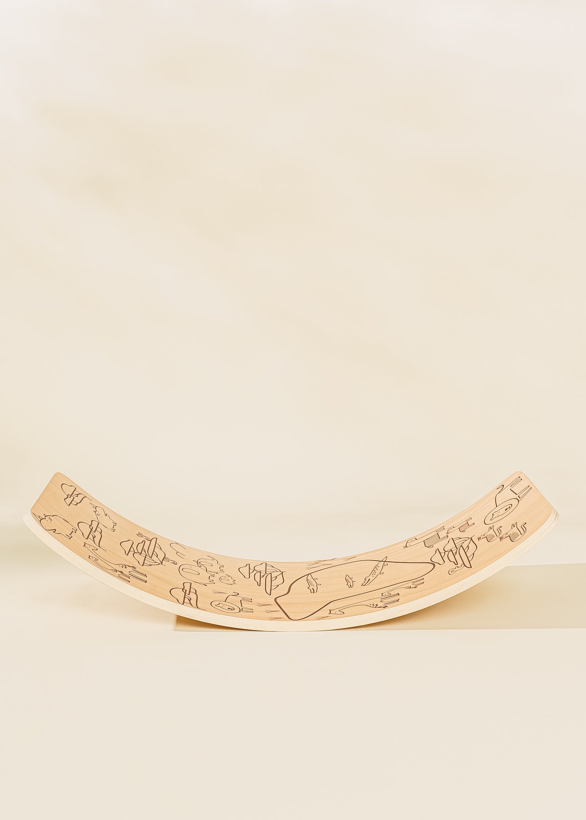 Image of Wooden Wobble Balance Board for Kids - Safari