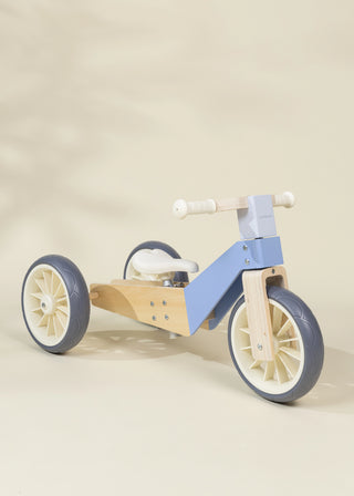 Evolutive Wooden Balance Bike - 3 in 1 - Ocean