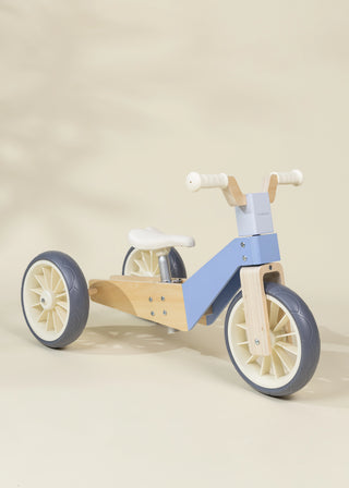 Evolutive Wooden Balance Bike - 3 in 1 - Ocean