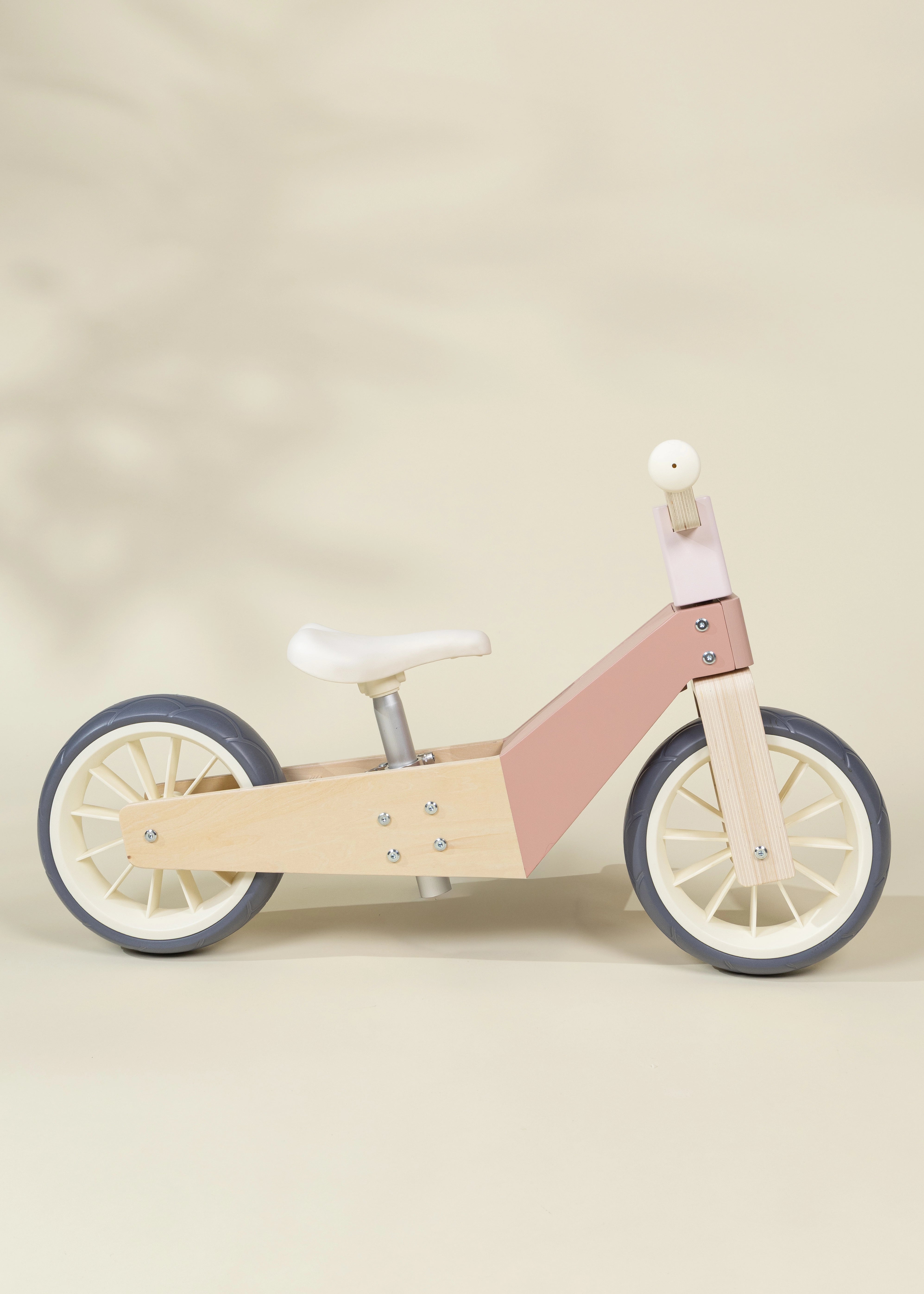 Image of Evolutive Wooden Balance Bike - 3 in 1 - Petunia