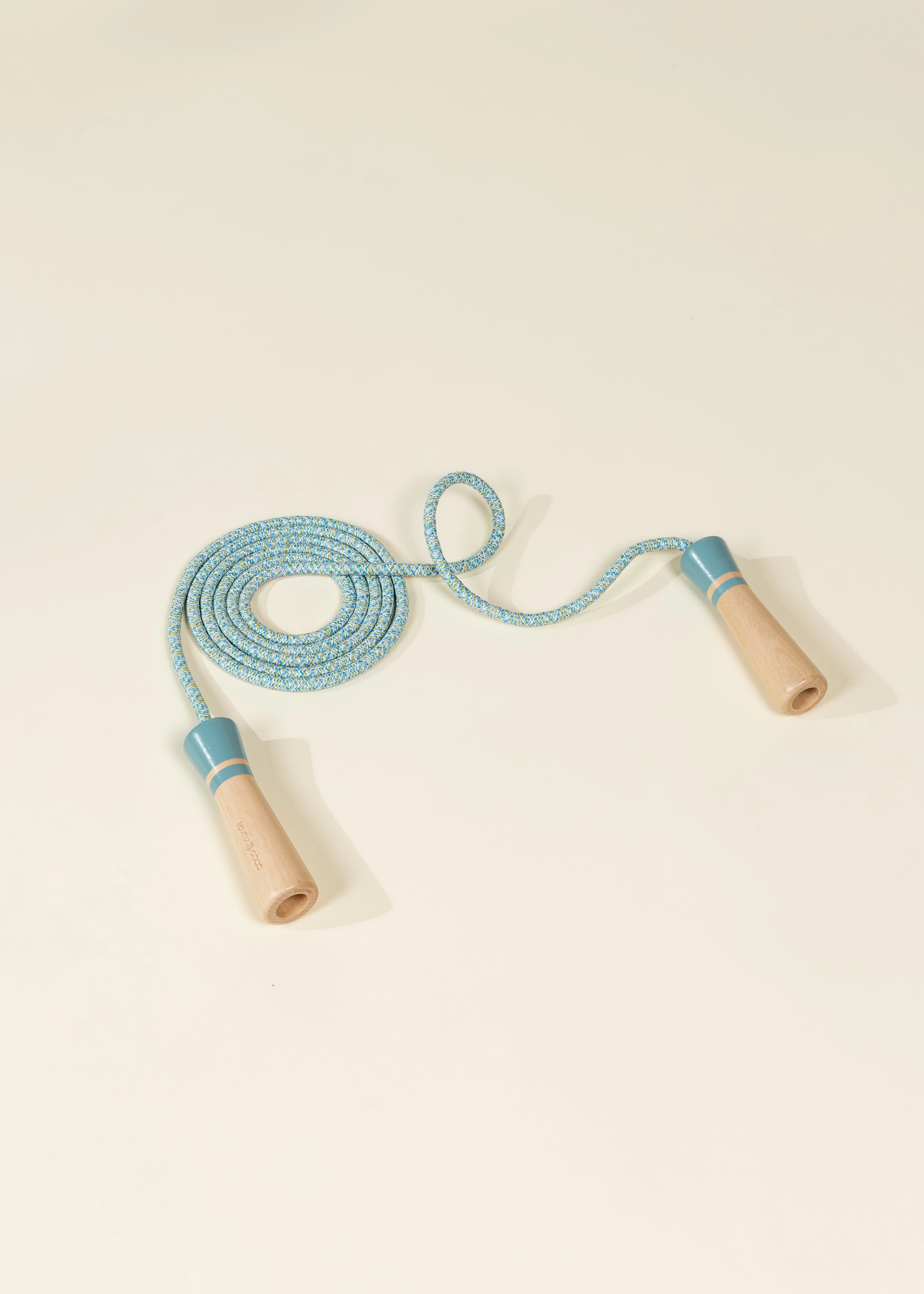 Image of Extra-Long Wooden Handle Skipping Rope – Ocean Twist