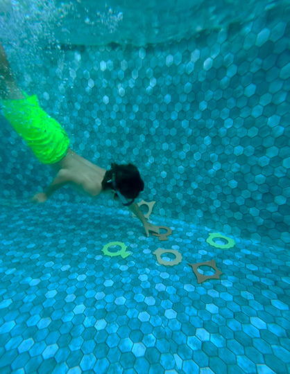 Image of Set of 6 Silicone Diving Rings Pool Toys