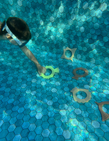 Set of 6 Silicone Diving Rings Pool Toys