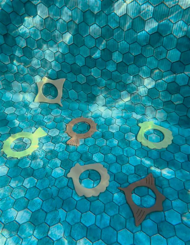 Set of 6 Silicone Diving Rings Pool Toys