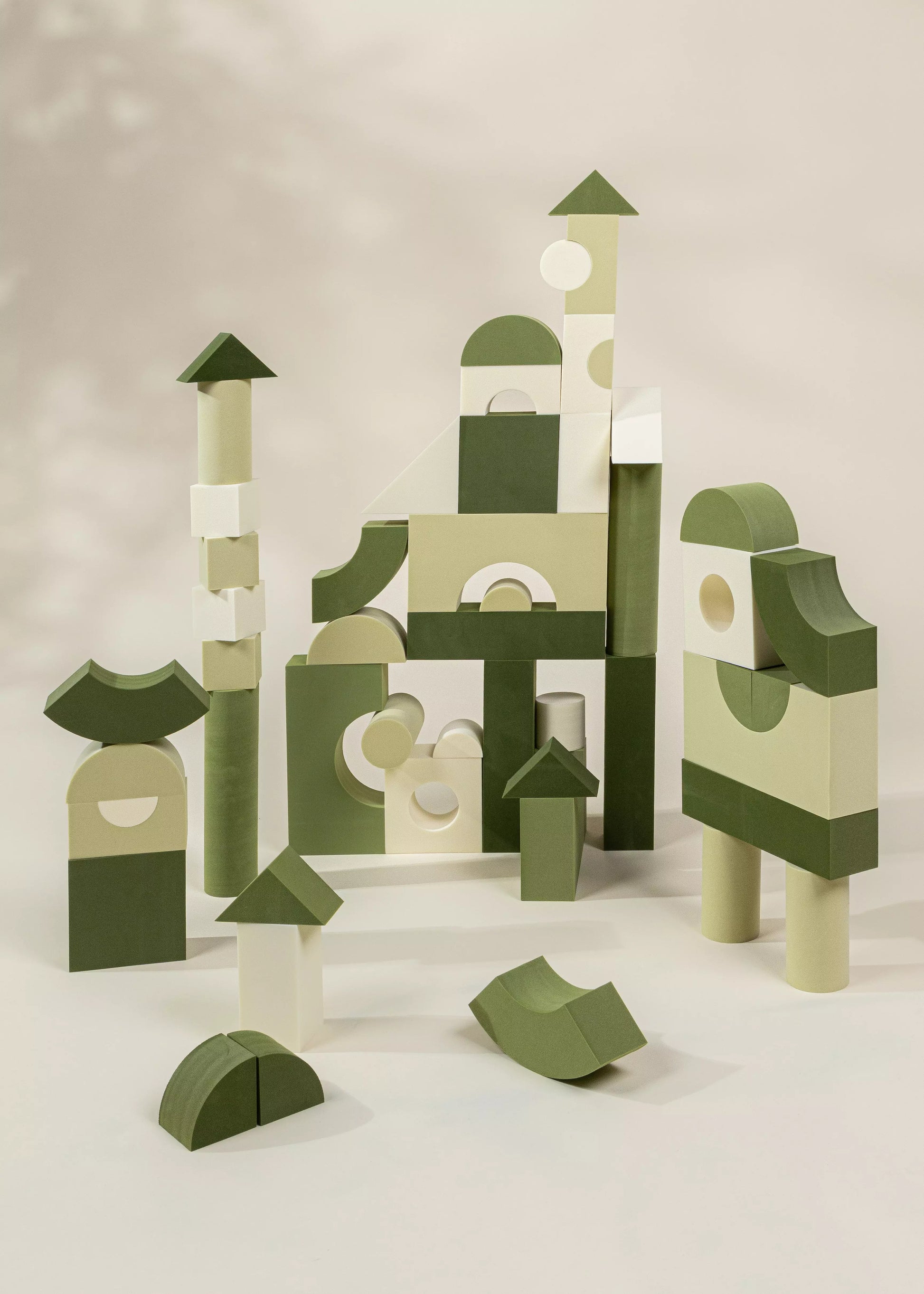 EVA Foam Building Blocks Set - Medium (52pcs) GREEN COMBO