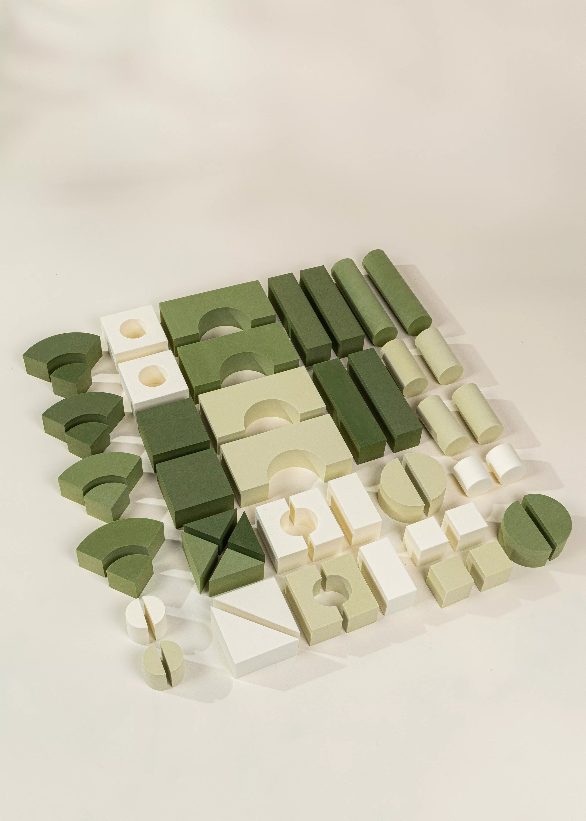 EVA Foam Building Blocks Set - Medium (52pcs) GREEN COMBO