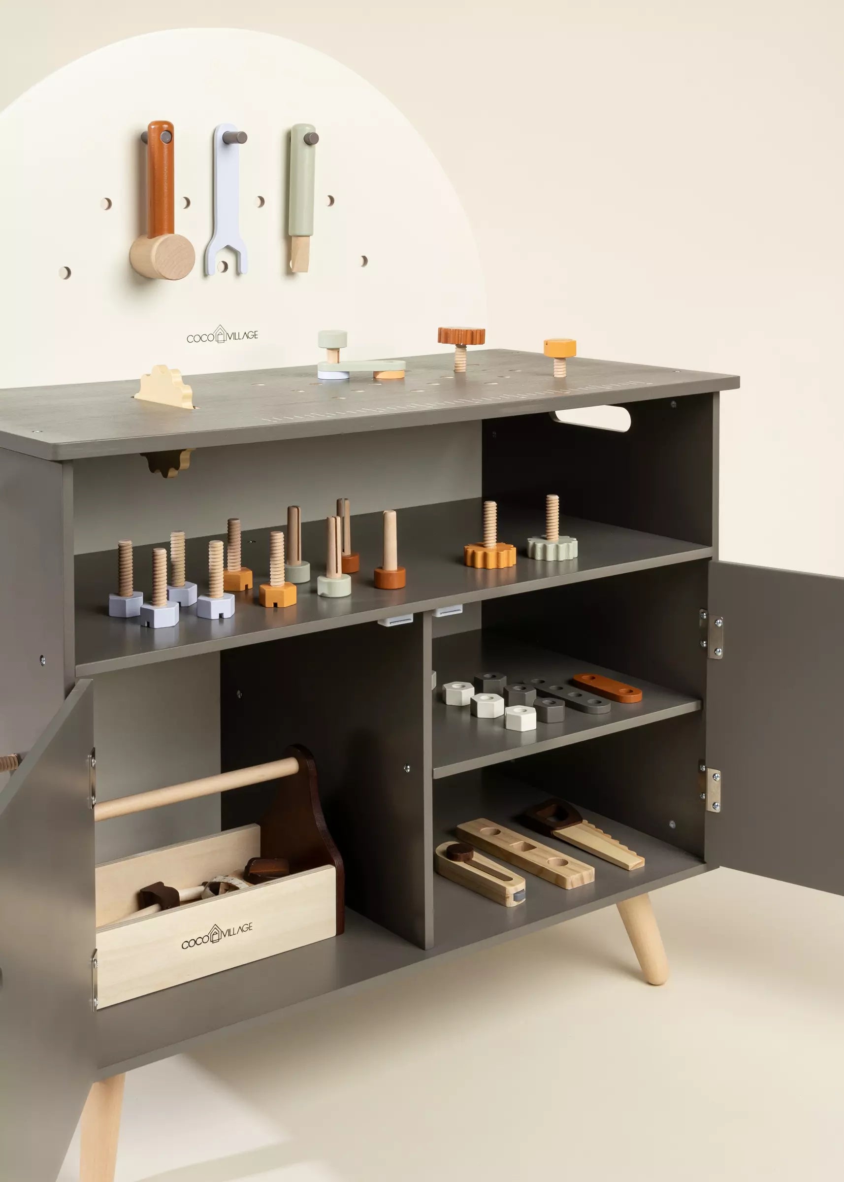 Image of Ensemble de jeu d'établi en bois