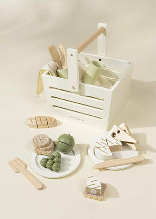 Ensemble de pique-nique en bois et accessoires 