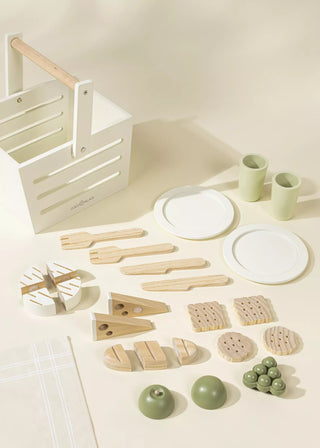 Ensemble de pique-nique en bois et accessoires 