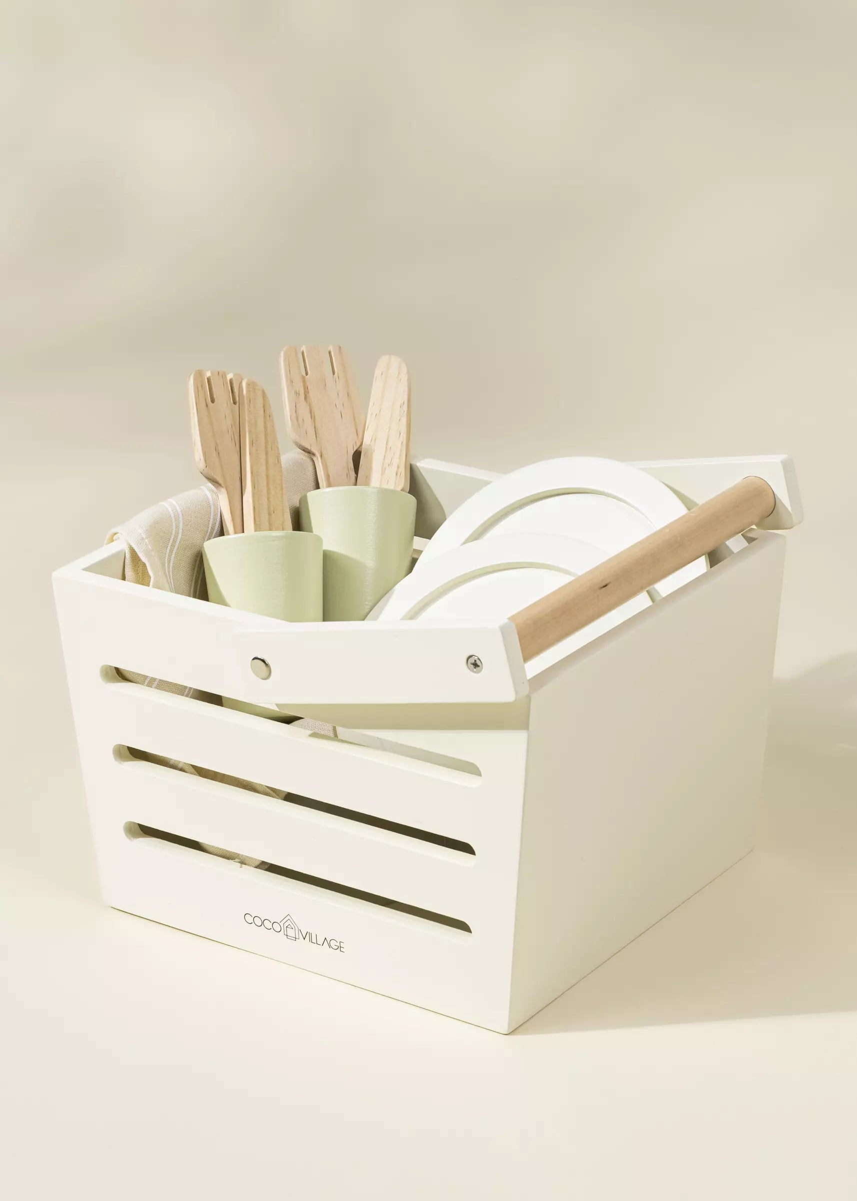 Image of Ensemble de pique-nique en bois et accessoires 