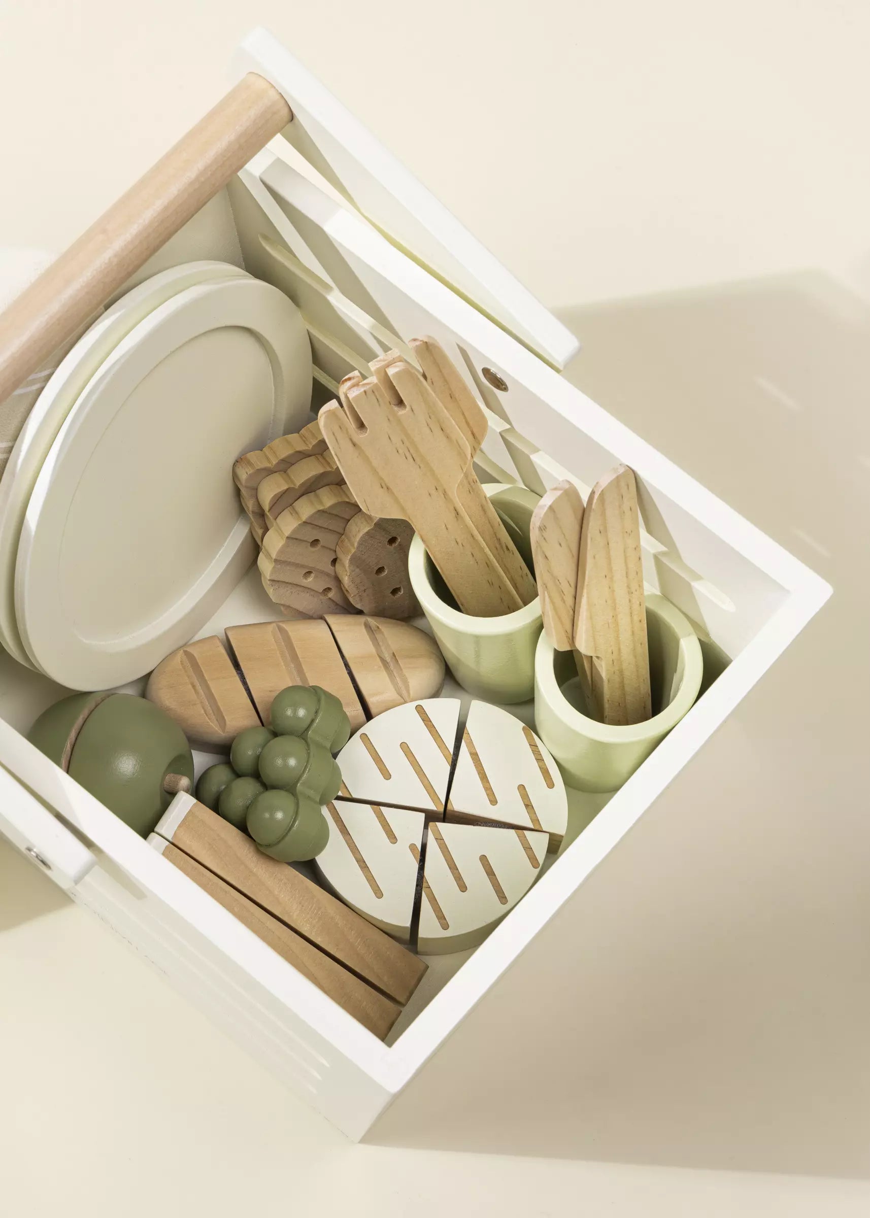 Image of Ensemble de pique-nique en bois et accessoires 