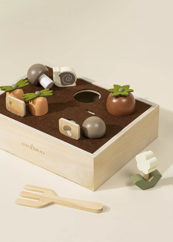 Ensemble de jardinage en bois et accessoires