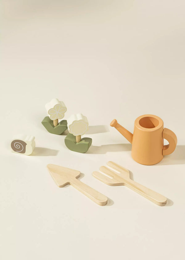 Ensemble de jardinage en bois et accessoires