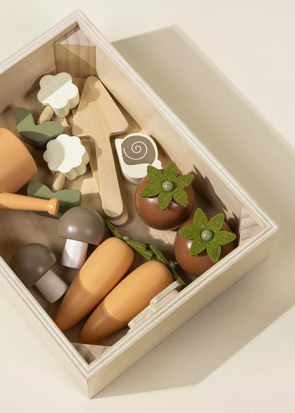 Ensemble de jardinage en bois et accessoires