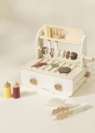 Ensemble de barbecue en bois et accessoires