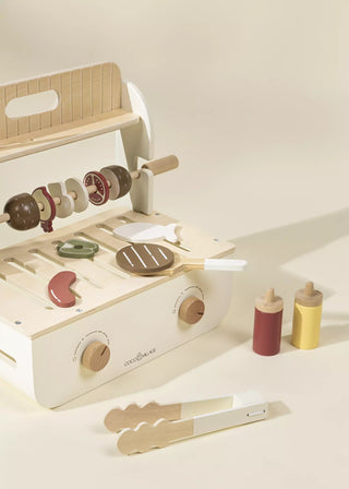 Ensemble de barbecue en bois et accessoires