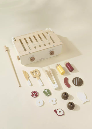 Ensemble de barbecue en bois et accessoires
