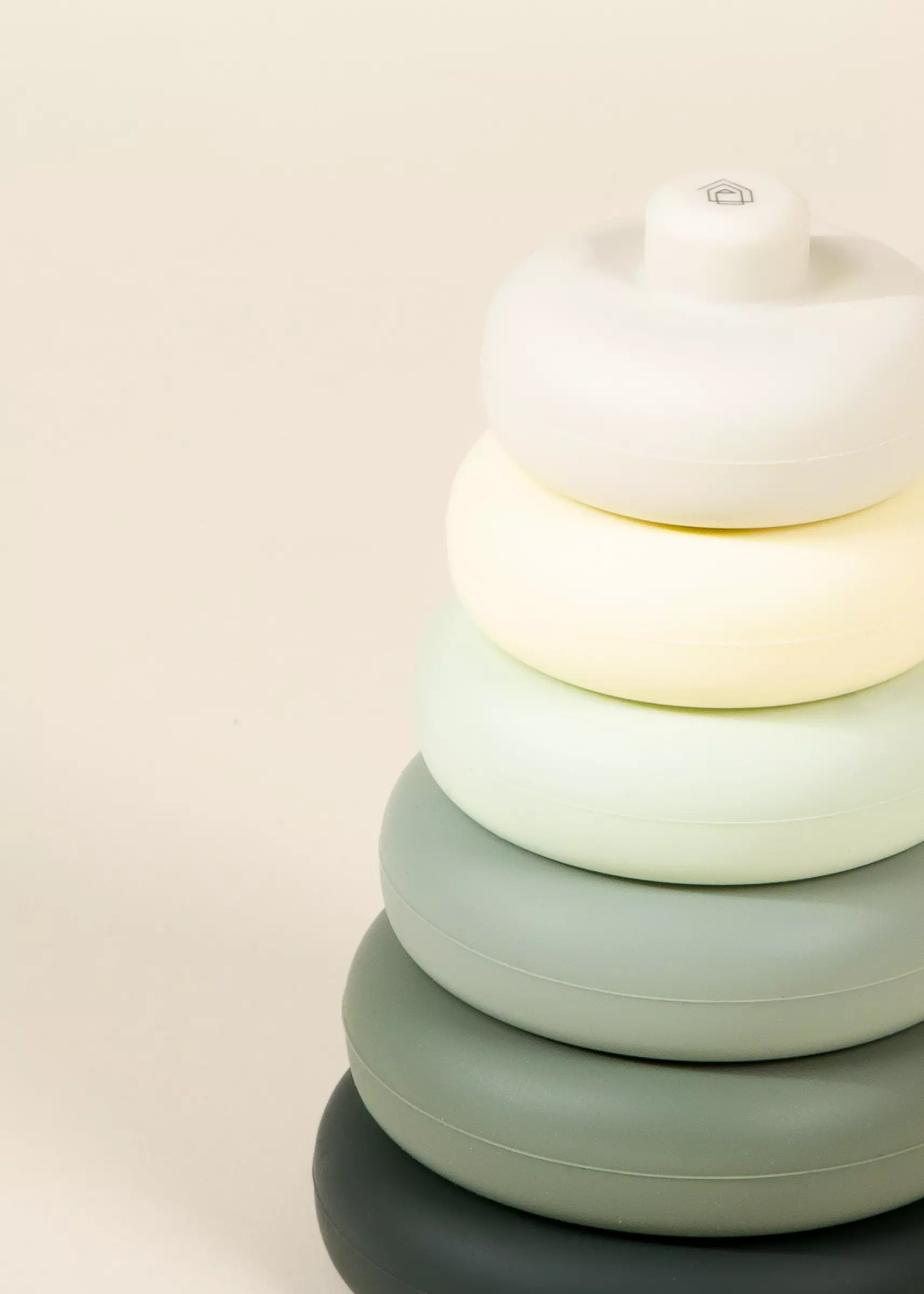 Image of Ensemble de 6 anneaux empilables en silicone