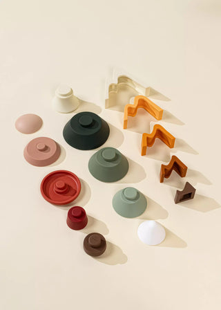 Ensemble de forêt empilable en silicone (16 pièces)