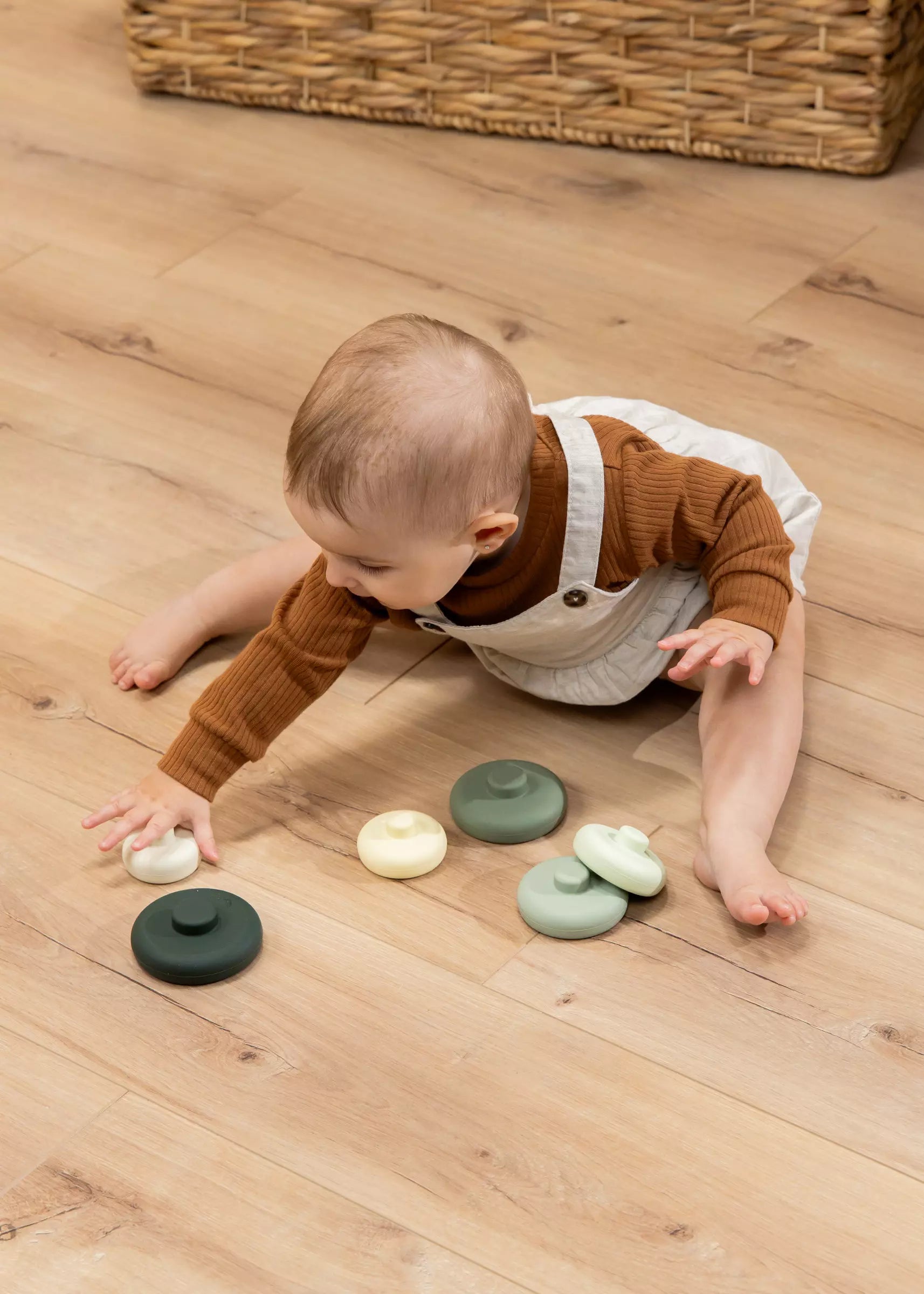 Image of Ensemble de 6 anneaux empilables en silicone