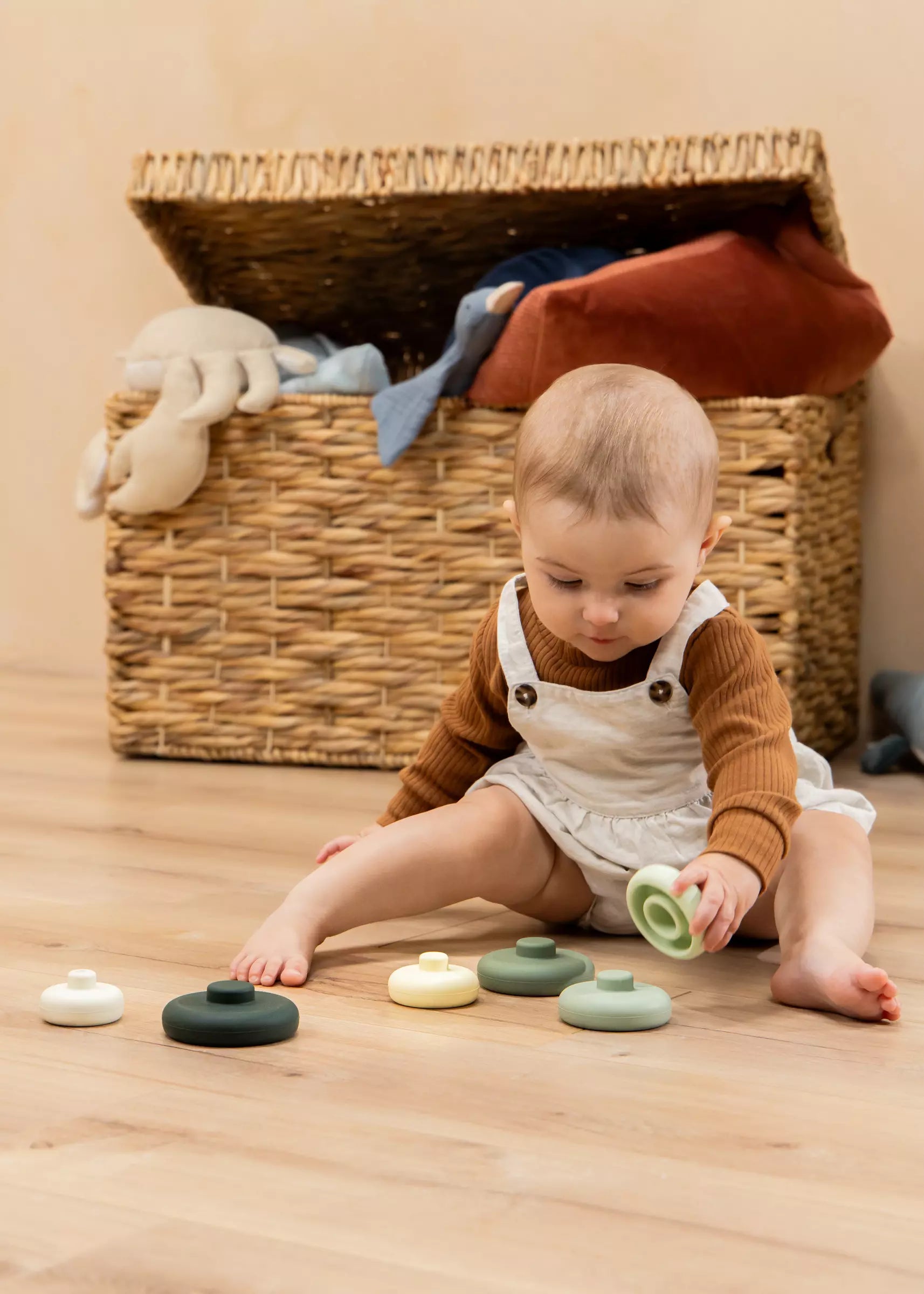 Image of Ensemble de 6 anneaux empilables en silicone