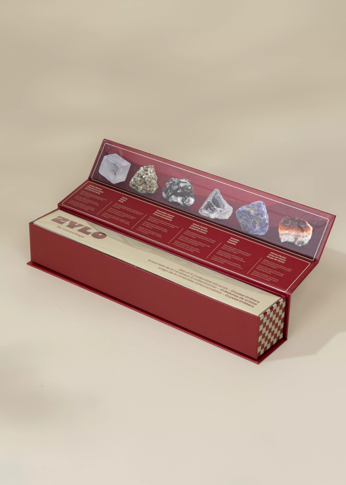 Set of 6 collectible Minerals - Crystal Critters