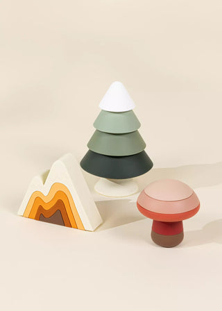 Ensemble de forêt empilable en silicone (16 pièces)
