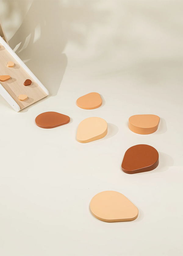 Ensemble de 6 pastilles d'équilibre en bois